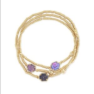 KENDRA SCOTT Tomon Stretch Bracelet Trio in Gold